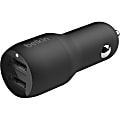Belkin 24-Watt, Dual USB Car Charger, USB-A, Black 1 thumbnail image