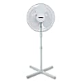 Lorell® 3-Speed Adjustable Oscillating Pedestal Fan, White 1 thumbnail image