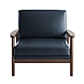 Lifestyle Solutions Anaheim Faux Leather Accent Guest Chair, Navy 1 thumbnail image