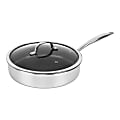 Brentwood® 3.2-Qt. Stainless Steel 3-Ply Hybrid Non-Stick Deep Sauté Pan with Tempered Glass Lid, 10-In. 1 thumbnail image