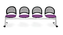 OFM Stars And Moon Beam Seating Unit With 4 Seats, Plum 1 thumbnail image