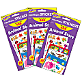 Trend superShapes Stickers, Animal Stars, 408 Stickers Per Pack, Set Of 3 Packs