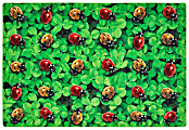 Carpets for Kids® Pixel Perfect Collection™ Real Ladybug Seating Rug, 8’x 12’, Green 1 thumbnail image