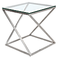 Lumisource 4Z Side Table, Clear/Chrome