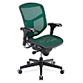 WorkPro® Quantum 9000 Series Ergonomic Mesh/Mesh Mid-Back Chair, Black/Green, BIFMA Compliant