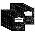 Pacon® Composition Books, 9-3/4" x 7-3/4", Wide Ruled, Black Marble, 60 Sheets, Pack Of 12 Books