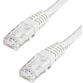 StarTech.com 100ft CAT6 Ethernet Cable - White Molded Gigabit CAT 6 Wire - 100W PoE RJ45 UTP 650MHz - Category 6 Network Patch Cord UL/TIA - 100ft White CAT6 up to 160ft - 650MHz - 100W PoE