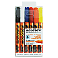 MOLOTOW One4All 2mm Acrylic Markers Basic Set - 2 mm Marker Point Size - Round Marker Point Style - Refillable - Signal White, True Blue, Dare Orange, Traffic Red, Signal Black, Signal Black - 6 / Set 1 thumbnail image