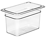 Cambro Camwear GN 1/4 Size 6" Food Pans, 6”H x 6-3/8”W x 10-1/2”D, Clear, Set Of 6 Pans