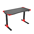 Flexispot 48"W Electric Height Adjustable Gaming Desk, Black/Red
