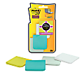 Post-it® Notes Super Sticky Full Stick Notes, 2" x 2", Bora Bora, Pack Of 8 Pads