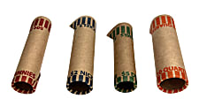 Office Depot® Brand Preformed Tubular Coin Wrappers, Assorted, Pack Of 48 1 thumbnail image