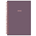Blue Sky™ Weekly/Monthly PP Safety Wirebound Planner, 5" x 8", Rebekah Cool/ Solid Purple, January To December 2022 1 thumbnail image