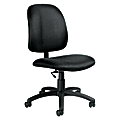 Global® Goal™ Armless Task Chair, 39"H x 20 1/2"W x 24 1/2"D, Gray/Black