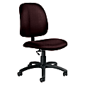 Global® Goal™ Low-Back Chair, 38 1/2"H x 25 1/2"W x 23"D, Rhapsody/Black