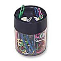 OIC® Magnetic Clip Dispenser, Large/Round, 200 Clip Capacity, Black/Smoke 1 thumbnail image