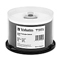 Verbatim MediDisc DVD-R 4.7GB 8X White Inkjet Printable with Branded Hub - 50pk Spindle - Inkjet Printable