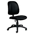Global® Goal™ Armless Task Chair, 39"H x 20 1/2"W x 24 1/2"D, Black
