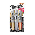 Sharpie® Metallic Chisel Tip Permanent Markers, Gray Barrels, Assorted Ink Colors, Pack Of 3 Markers 1 thumbnail image