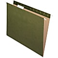 Reinforced Extra Capacity Hanging Folders - Letter Size, Standard Green, 25 Per Box, Flat Bottom With Inserts - View #13