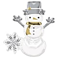 Amscan Christmas Snowman And Snowflake Air-Filled Foil Balloon, 20", White