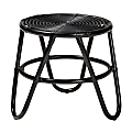 bali & pari Pertessa Rattan End Table, 17-3/4"H x 17-3/4"W x 20-1/8"D, Black