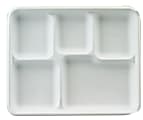 Huhtamaki Heavy-Duty 5-Compartment Disposable Pulp Paper Trays, Lunch, 12 1/2" x 8 1/2", Tan, Case Of 500 1 thumbnail image