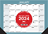 2024 Willow Creek Press Desk Pad Calendar, 12" x 17", Dad Jokes, January To December