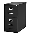 WorkPro® 26-1/2"D Vertical 2-Drawer Letter-Size File Cabinet, Metal, Black