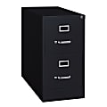 WorkPro® 26-1/2"D Vertical 2-Drawer Letter-Size File Cabinet, Black