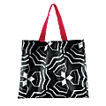 2-Piece Polyester Tote Set, 18"H x 15"W x 1"D, Black/White