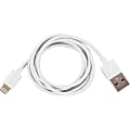I/OMagic Lightning/USB Data Transfer Cable - 4 ft Lightning/USB Data Transfer Cable - First End: 8-pin USB - Second End: Lightning - MFI - White 1 thumbnail image