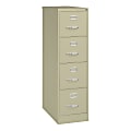 WorkPro® 26-1/2"D Vertical 4-Drawer Letter-Size File Cabinet, Putty