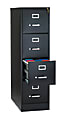 WorkPro® 26-1/2"D Vertical 4-Drawer File Cabinet, Black