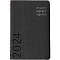 2024 AT-A-GLANCE® Contemporary Weekly/Monthly Planner, 5" x 8", Charcoal, January To December 2024, 70100X45