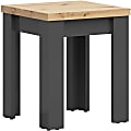 Lifestyle Solutions Essex Tall Side Table, 17”H x 19-3/4”W x 17”D, Dark Gray/Natural