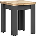 Lifestyle Solutions Essex Tall Side Table, 17”H x 19-3/4”W x 17”D, Dark Gray/Natural 1 thumbnail image