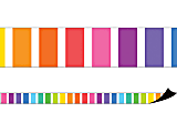 Teacher Created Resources Magnetic Border, 1-1/2" x 24", Colorful Stripes, Pack Of 12 Pieces