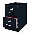WorkPro® 26-1/2"D Vertical 2-Drawer Legal-Size File Cabinet, Black