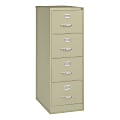 WorkPro® 26-1/2"D Vertical 4-Drawer Legal-Size File Cabinet, Putty