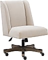 Linon Cooper Mid-Back Home Office Chair, Gray/Gray Wash
