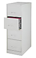 WorkPro® 26-1/2"D Vertical 4-Drawer Legal-Size File Cabinet, Light Gray