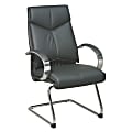 Office Star™ Deluxe Bonded Leather Mid-Back Chair, Black