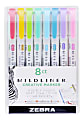 Zebra® Pen MILDLINER™ Double Ended Creative Markers, Pack Of 8, Chisel/Fine Point, Assorted Bright Colors