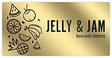 Custom 1-Color Foil-Stamped Labels And Stickers, 2" x 4" Rectangle, Box Of 500 Labels