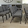 Flash Furniture HERCULES 21"W Stacking Church Chair, Gray/Silvervein