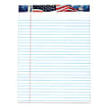 TOPS® Perforated American Pride Writing Pads, 8 1/2" x 11 3/4", Legal Ruled, 50 Sheets, White, Pack Of 3 Pads 1 thumbnail image