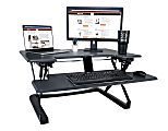 Victor® High Rise™ DCX760 Height-Adjustable Standing Desk Riser, 36", Gray/Black