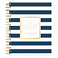 Day Designer Frosted Daily/Monthly Planner, 8" x 10", Navy Stripe, January To December 2022, 103622 1 thumbnail image