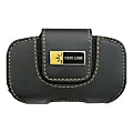 Case Logic® Horizontal Cell Phone Pouch, Leather, 4"H x 2"W x 1"D, Black 1 thumbnail image